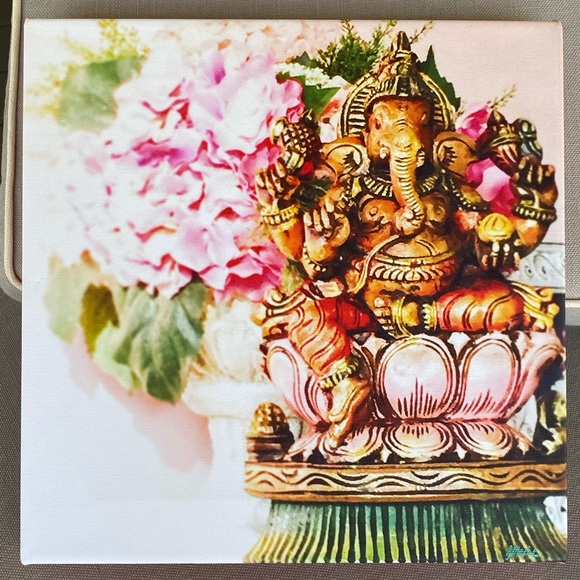 Original Ganesh and Hydrangea Artwork - SIGNED - Picture 2 of 7